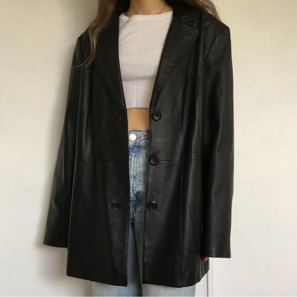 Leather blazer - Picture 2 of 4